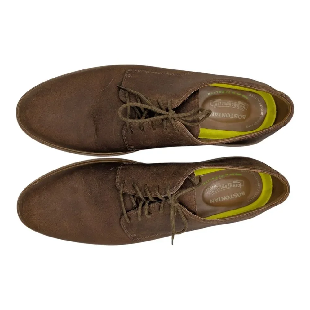 Bostonian Commonwealth Men’s Size 11.5 Brown Faux Leather Oxford Lace Up Shoes